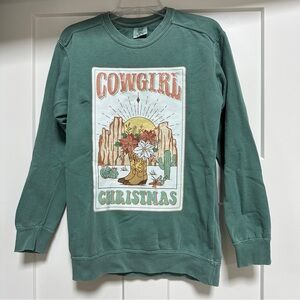 Cowgirl Christmas Sweater Size S